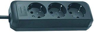 Eco Line Steckdosenleiste 3 fach schwarz