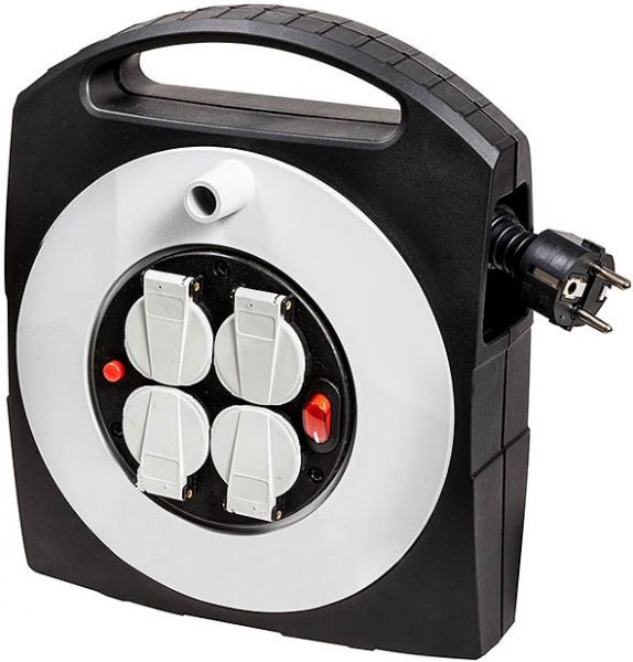 Brennenstuhl Primera-Line Kabelbox-S 4-fach mit Schalter schwarz/lichtgrau 10m H05VV-F 3G1,5