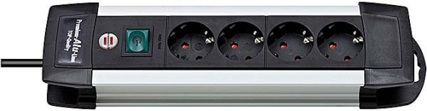 Premium Alu Line Steckdosenleiste 4 fach