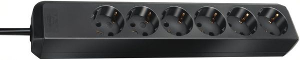 Eco Line Steckdosenleiste 6 fach schwarz