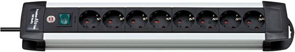 Premium Alu Line Steckdosenleiste 8 fach